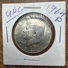 1964 Kennedy Half Dollar 90% Silver Uncirculated Raw JFK Half Coin Philadelphia