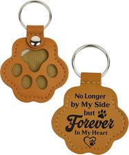 Pet Memorial Gifts for Cat Dog Cute Leather Paw Keychain Pet Hair Keepsake Keyri