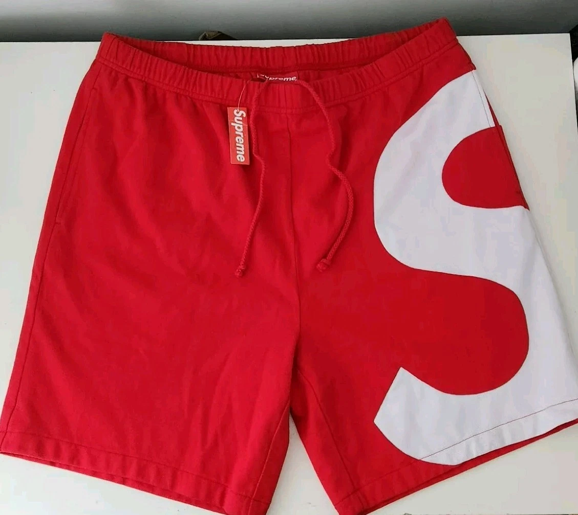 Short SS19 Supreme S Logo Taille M Medium Rouge Neuf