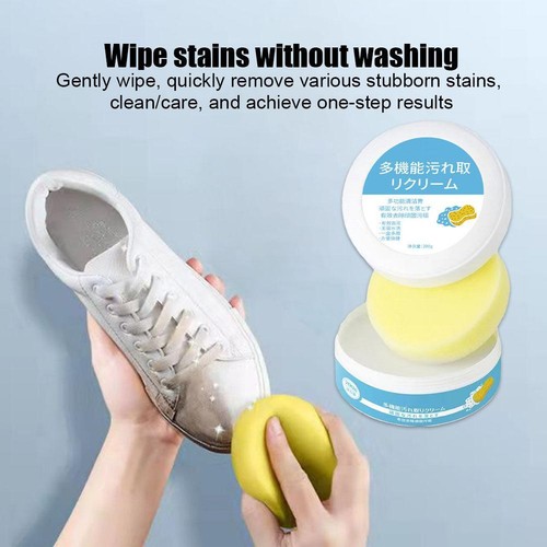 Crema Pulizia Scarpe Bianche Smacchiatore Scarpe Sbiancante Con Spugna* - Foto 8 di 22
