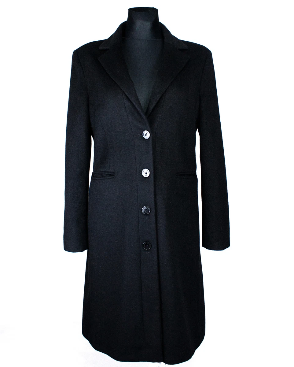 matrix Forberedende navn ecstasy ARMANI JEANS women&#039;s Black Wool Blend Coat, SIZE M | eBay