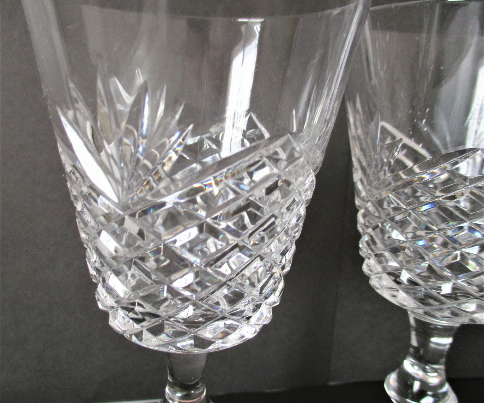 2 Dublin Crystal AVOCA SUITE Pattern CLARET Wine Glasses Water Goblet ? NEW eBay