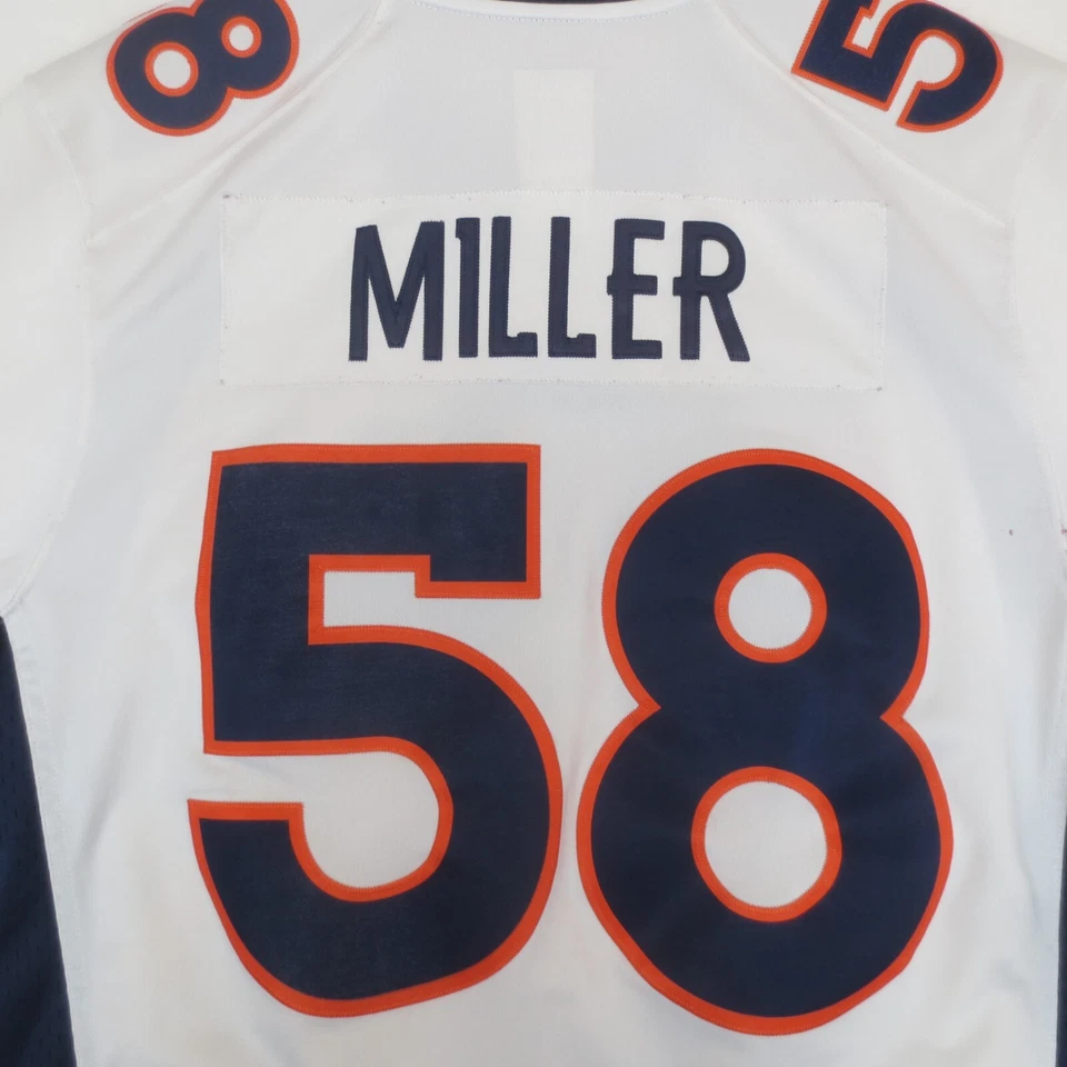 Camiseta deportiva Nike On Field de los Denver Broncos #58 para adulto grande cosida blanca Foto 3 de 4