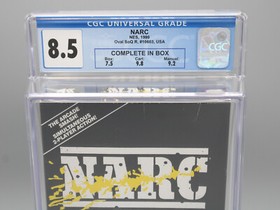 NARC Nintendo NES 1990 Acclaim CIB Complete in Box CGC Graded 8.5 - 9.8 Cart!