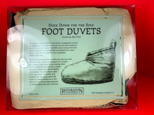 Nib Restoration Hardware Luxury Duck Down Foot Duvet Slippers