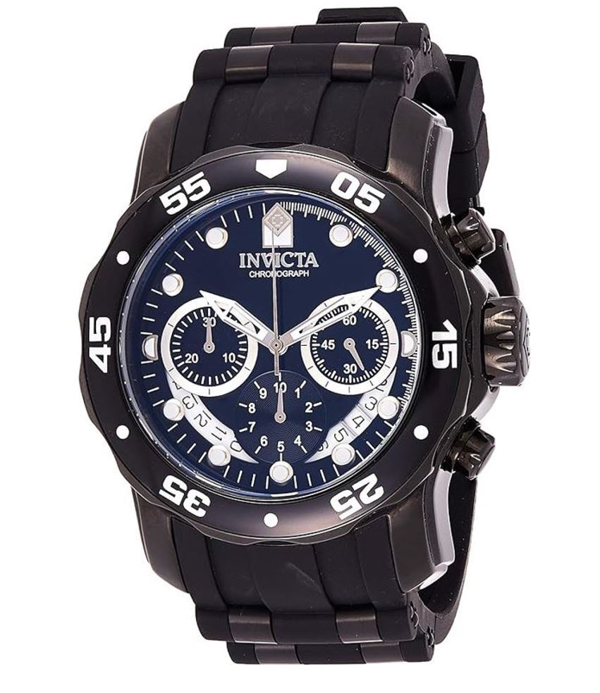 Invicta Pro Diver Scuba Chronograph Black Dial 48 mm Watch