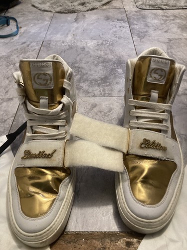 Gucci  Size 10/ US 10.5 Sneakers Gold Leather High Tops Men’s LIMITED EDITION