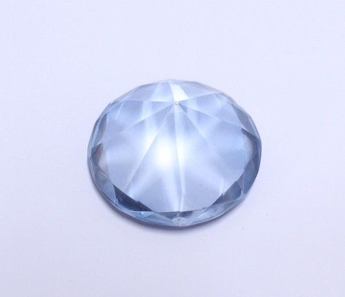 Vintage Blue Glass Gemstone Diamond Paper Weight - Picture 3 of 4