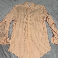 brooks brothers shirt 15.5 32 Coral Orange Long Sleeves