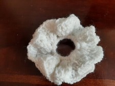 Crochet Scrunchie, Hair Tie, Teen, Adult, Child, Cute, White