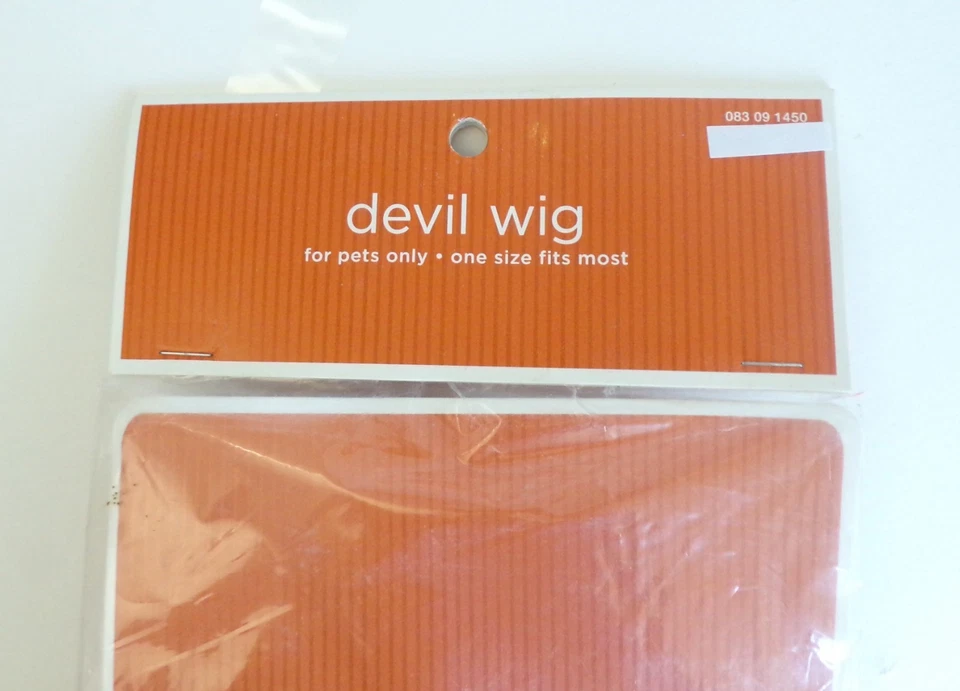 Halloween Perro Gato Peluca Disfraz Pelo Rojo Diablo Vestir Mascota Talla Única Se Adapta a la mayoría Foto 3 de 4