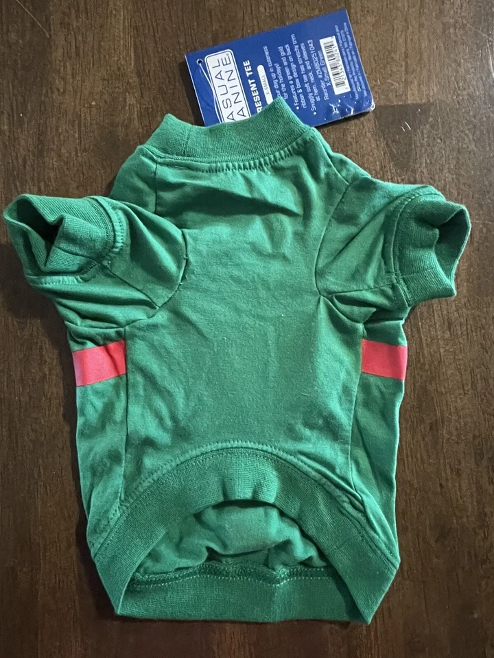 Camiseta Informal Regalo Canino Talla X-Pequeña Navidad Roja Verde y Dorada Ropa para Perros Foto 4 de 4