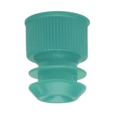 Test Tube Cap, Flange Type, 13mm, Green, Karter Scientific 208B2 (Pack 1000)