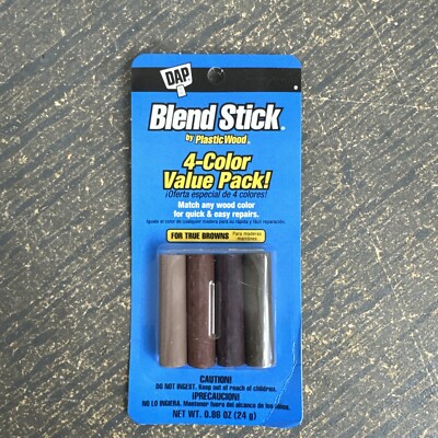 DAP Plastic Wood True Browns Blend Sticks Putty Repair Scratches Holes 0.86 oz
