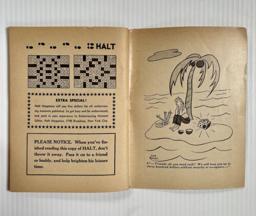 June 1943 Halt Magazine Army & Navy Gags Volume 2 Issue 7 WWII Publication - Picture 8 of 8