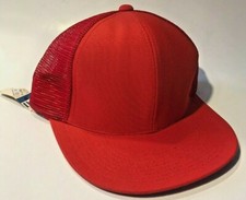 BRAND NEW OLD STOCK VINTAGE RED TRUCKER SNAPBACK ADJUSTABLE HAT CAP