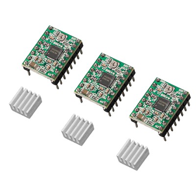 A4988 Stepper Motor DiveModule for DIY For 3D Printer Projects (3 Pack)