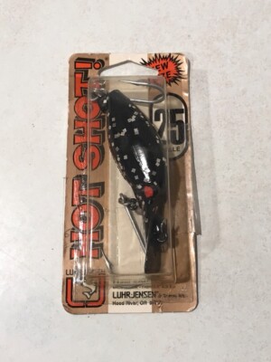 LUHR JENSEN HOT SHOT BLACK GLITTER SIZE 25 PRE RAPALA LURE PLUG USA SIWASH HOOKS