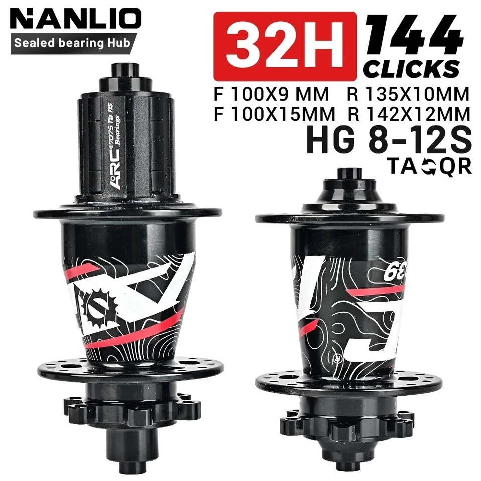 MTB Bicycle Hub 6 Pedestrian 114 Clicks Front Rear Hub HG Sram XD GX NX SX 8-12S - Image 2 of 4