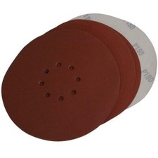 225mm Hook & Loop Sanding Discs 8 Hole 80,100,150,240,400G Mixed 9" Drywall