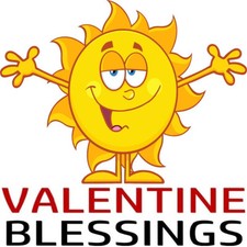 30 Custom Valentine Blessings Loving Sun Personalized Address Labels