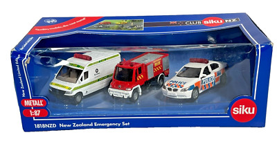 Siku New Zealand 3 Pack Set Diecast Fahrzeuge Einsatzfahrzeuge 1:87 - Neu