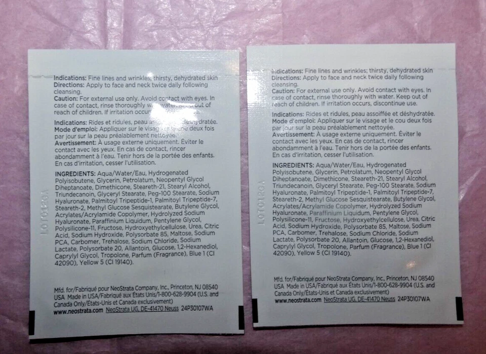 NEW NEOSTRATA CORRECT Hydra Filling Cream 0.07 oz each 2 Samples - Image 2 of 2