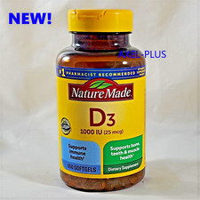 Nature Made Vitamin D3 25 mcg., 650 Softgels