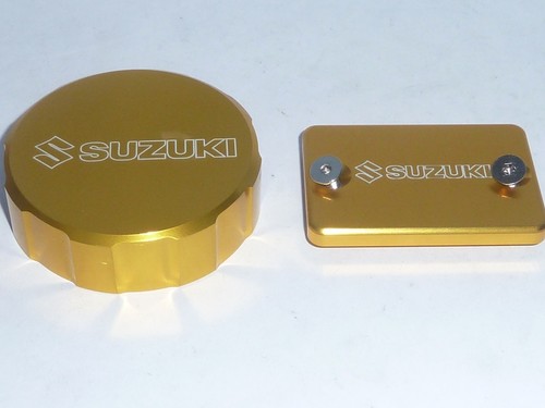 SUZUKI SV1000 2003-04 Front & rear Brake Fluid Reservoir COVERS CAPS LIDS TOP - Picture 13 of 15