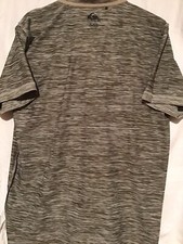 Men Brand Name Polo Jersey Quicksilver M Short Sleeve Grey