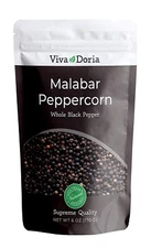 Viva Doria Malabar Peppercorns, Whole Black Pepper, 6 oz
