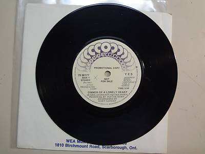 YES:Owner Of A Lonely Heart-Our Song-Canada 7'' 83 Atco Recording Corp.79 98177DJ