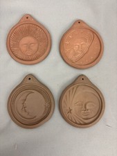 Set of 4 Vintage Hartstone Cookie Molds with Box Celestial Sun Moon Planet