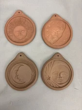 Set of 4 Vintage Hartstone Cookie Molds with Box Celestial Sun Moon Planet