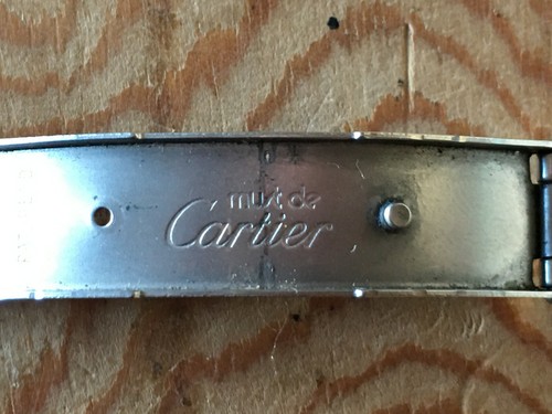 Used - Folding Clasp Must Of CARTIER Deployable Closure - Steel 4 X 0.9 Cm - Picture 3 of 7