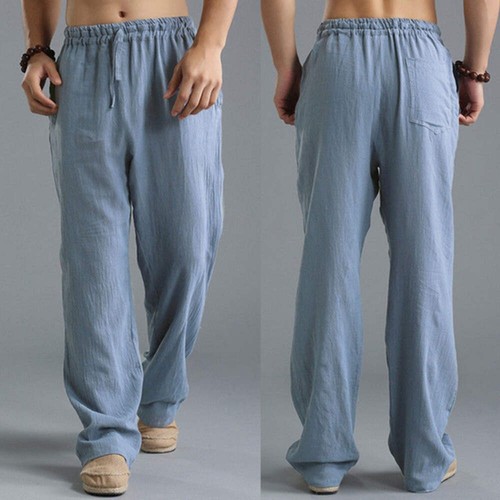 Men's Linen Casual Pants - Breathable Loose Casual Sports Wear - Picture 4 of 46