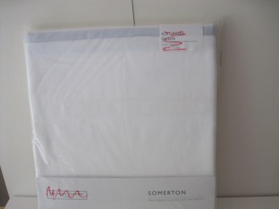 THE WHITE COMPANY SOMERTON FLACHES BLATT QUEEN SIZE HELLBLAU BINDUNG 100 x 112 Zoll