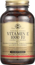 Solgar Vitamin E 1000 IU 100 Softgels d-Alpha...