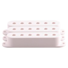 White Single Coil Pickup Covers for Fender Strat Guitar - Pack of 3