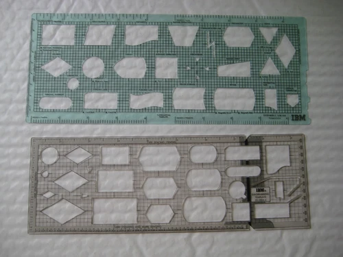 Vintage IBM Flow Chart Diagramming Template Lot GX20-8020-2 and 20-5884-4