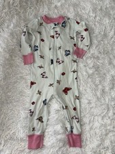Hanna Andersson Toddler Sz. 80 Butterfly Zipper One Pc. Pajama. Cute