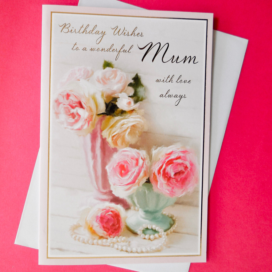 To A wonderful MUM Birthday Card 9""x6"" Floral Lovely Message Nice Verse Words