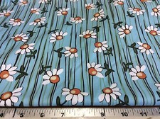SPRING FEVER BTR5433-AQUA-DAISIES FOR BLANK QUILTING- BY THE YARD