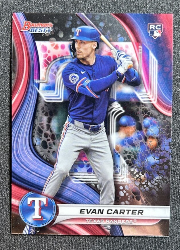 Evan Carter 2024 Bowman's Best #66 Base RC Rookie Texas Rangers