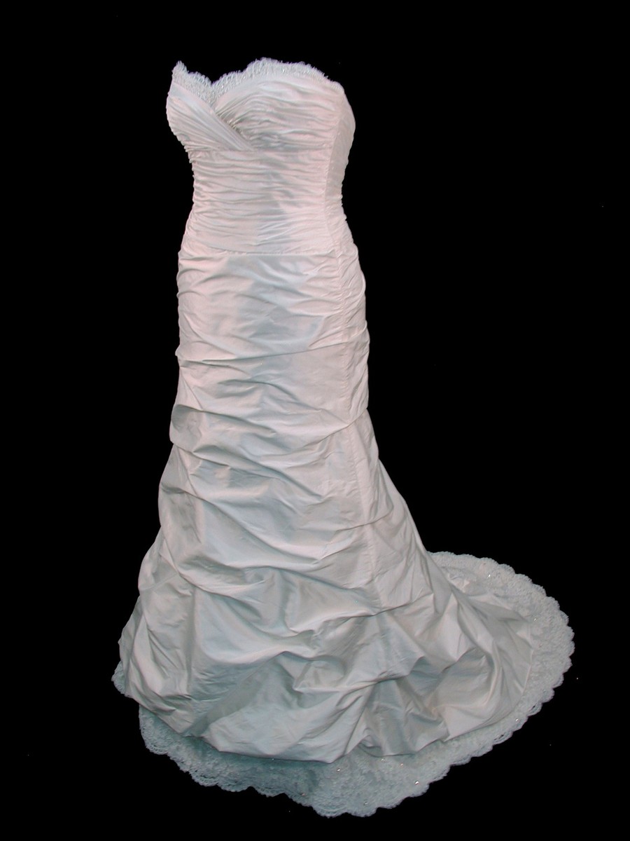 Beautiful Silk Paloma Blanca Fit & Flare Bridal Gown Wedding Dress 12 | eBay