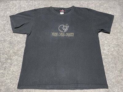 I Came I Saw I Napped Black Shirt Vendi Vidi Nappi Cat nap Sleep Women's Boxy XL