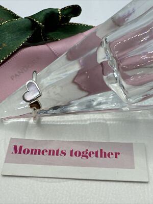 Pandora Delicate Hearts Ring 190998MOP Sterling Silver 14ct ALE Genuine Sz 52