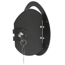 HECASA Black Powder Coated Locking Fuel Door Fit HMMWV Any Model & Hummer H1