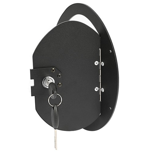 HECASA Black Powder Coated Locking Fuel Door Fit HMMWV Any Model & Hummer H1
