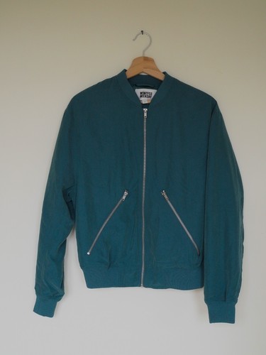 NEW Weekday Green Monoc Bomber Jacket 